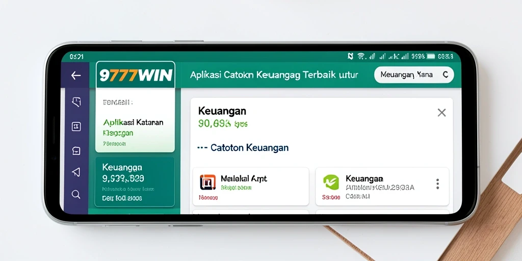 Antarmuka pengguna 9777WIN dengan fitur Catatan Keuangan yang efisien.