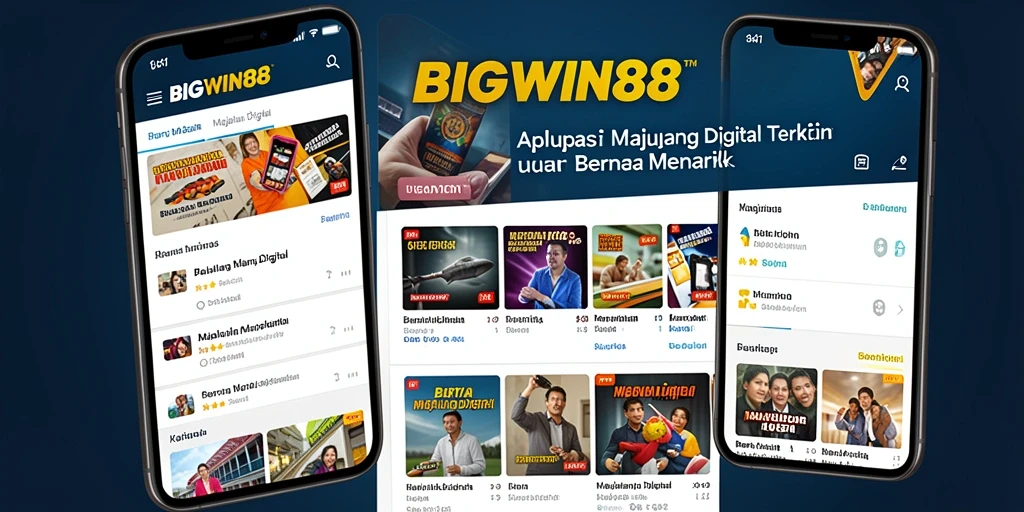 Antarmuka aplikasi BIGWIN88 yang menarik dan informatif.