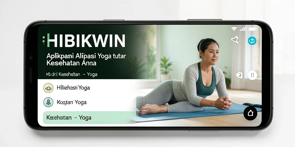 Antarmuka HIBIKWIN yang menarik dan intuitif untuk praktik Yoga.