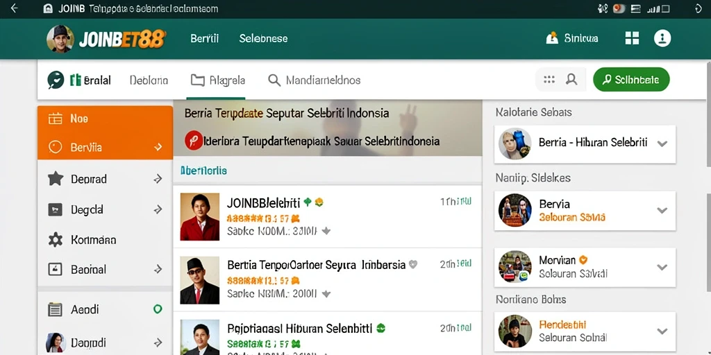 Tampilan antarmuka aplikasi JOINBET88 yang menarik dan informatif.