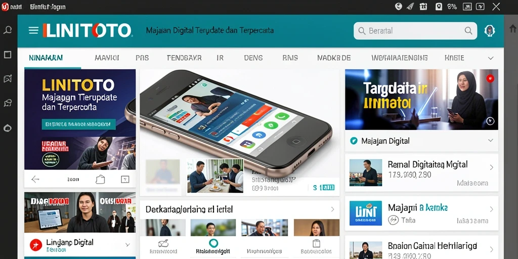 Tampilan antarmuka LINITOTO yang user-friendly dan informatif.