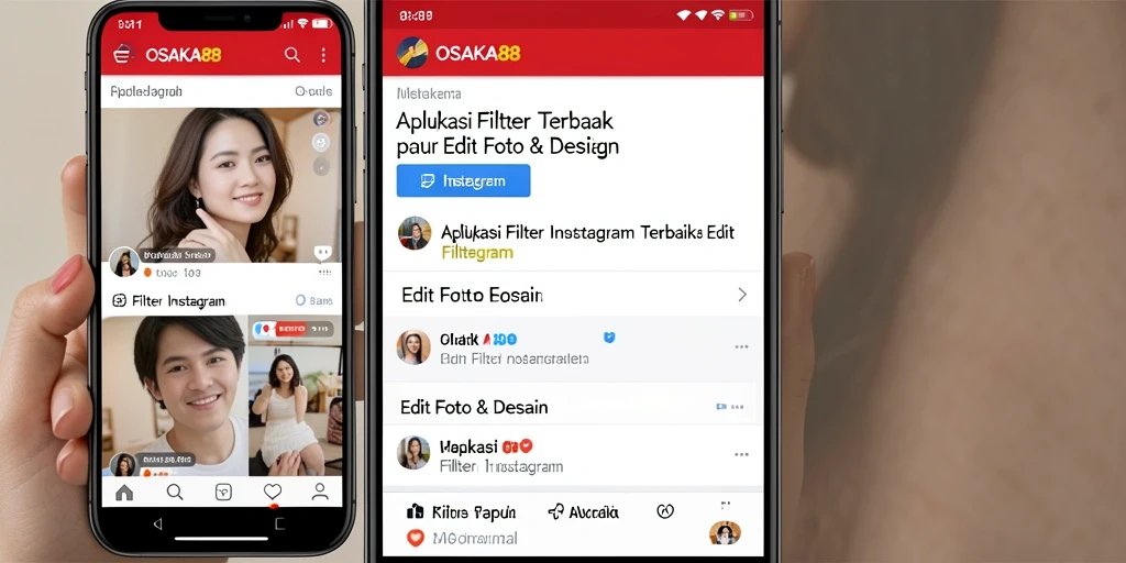 Antarmuka OSAKA88 yang menarik untuk penggunaan Filter Instagram.
