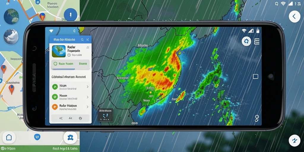 Tampilan antarmuka PAKARJP menampilkan informasi radar hujan secara jelas.