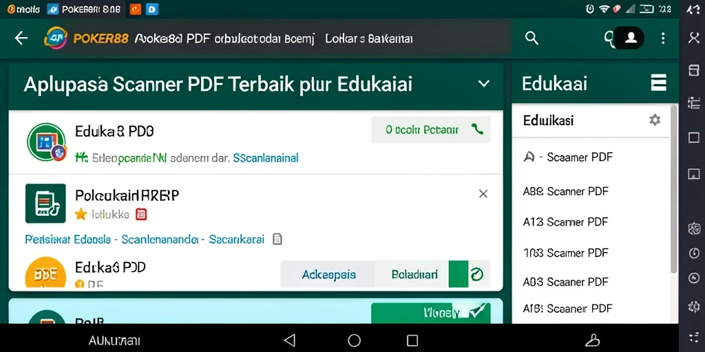 Antarmuka pengguna POKER88 yang sederhana untuk pemindaian PDF.