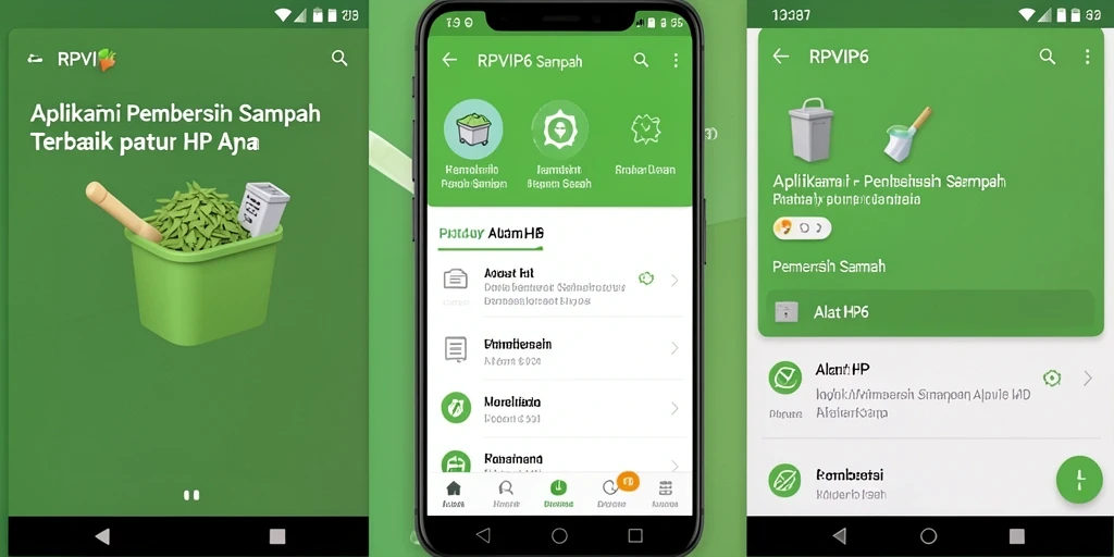 Antarmuka RPVIP6 menampilkan fitur Pembersih Sampah yang mudah digunakan.