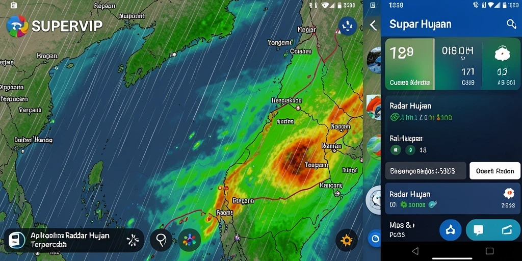 Antarmuka SUPERVIP yang menampilkan peta radar hujan secara jelas.
